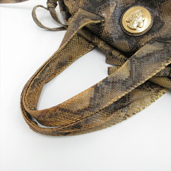 GUCCI Hysteria Tote Bag Brown Python Leather - Picture 7 of 11